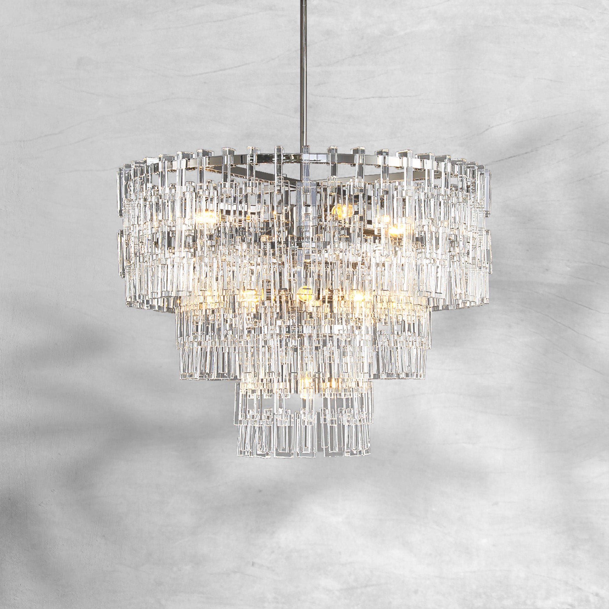 Marigan Modern Tiered Round Crystal Chandelier 36'', 48", 60"