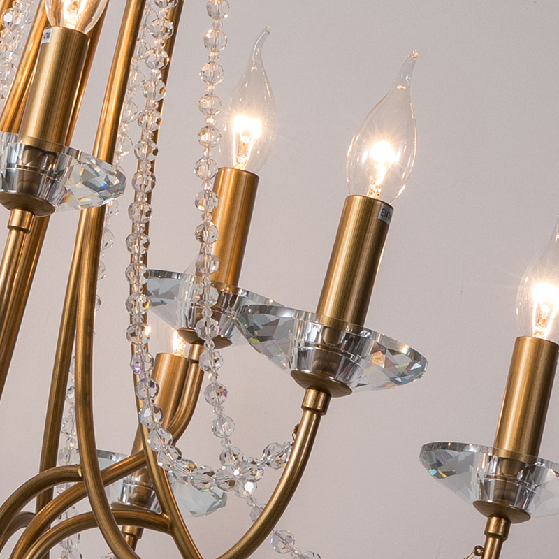 Maelis Classic French Candle Stair Chandelier chandeliers for dining room,chandeliers for stairways,chandeliers for foyer,chandeliers for bedrooms,chandeliers for kitchen,chandeliers for living room Kevin Studio Inc