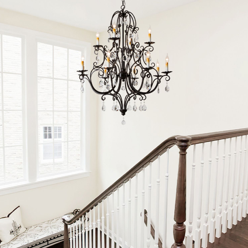 Caspian Vintage Candle Art Chandelier For Stairs chandeliers for dining room,chandeliers for stairways,chandeliers for foyer,chandeliers for bedrooms,chandeliers for kitchen,chandeliers for living room Kevin Studio Inc