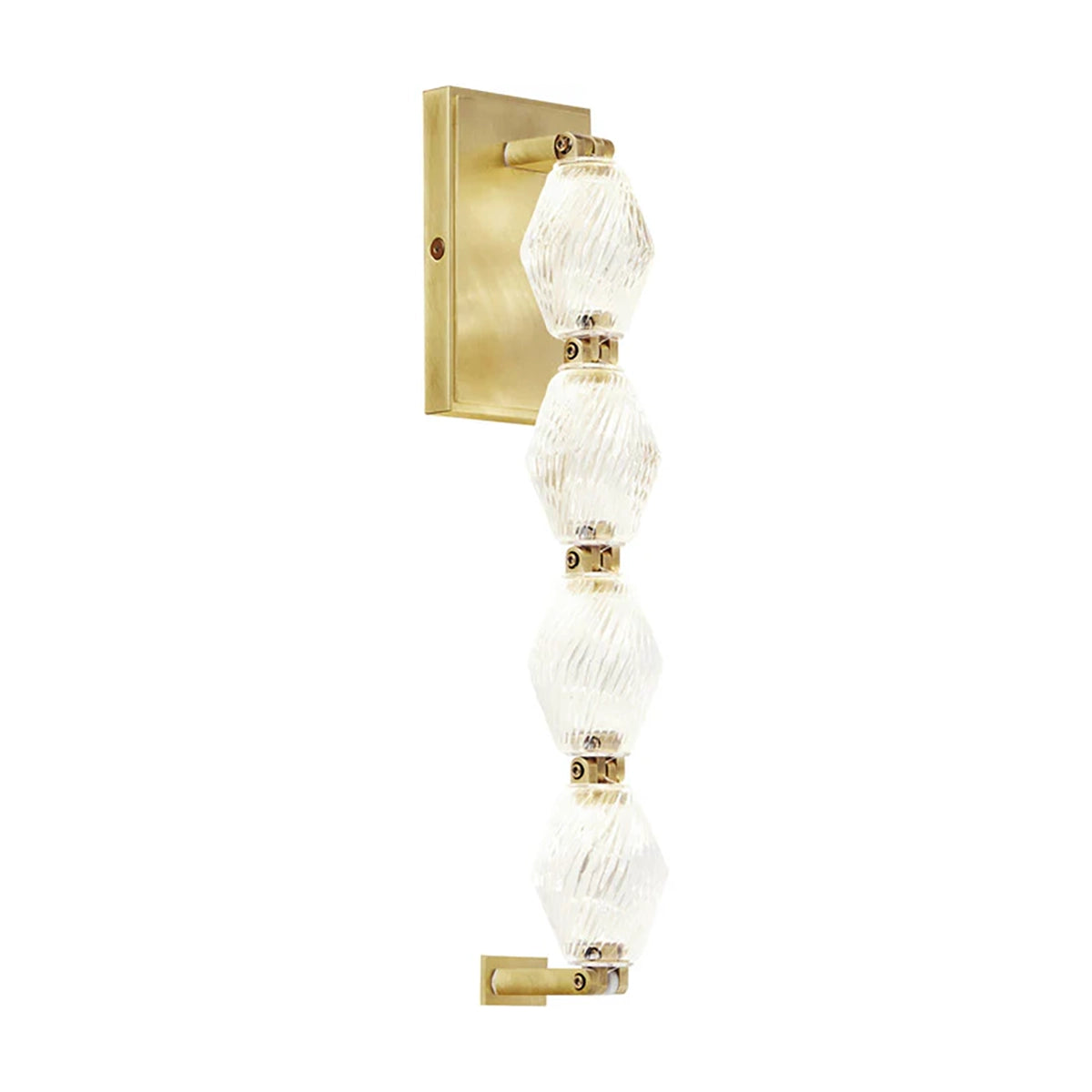 Luxury Crystal Beaded Wall Sconce 19" Wall Sconce Kevin Studio Natural Brass