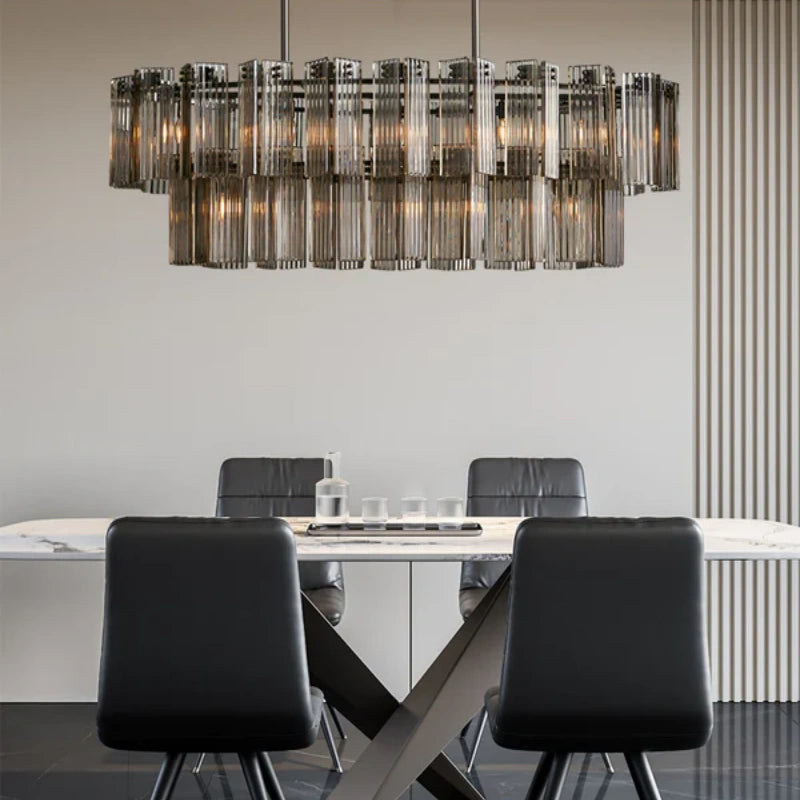 Delsie Oval Chandelier 51"63"72"