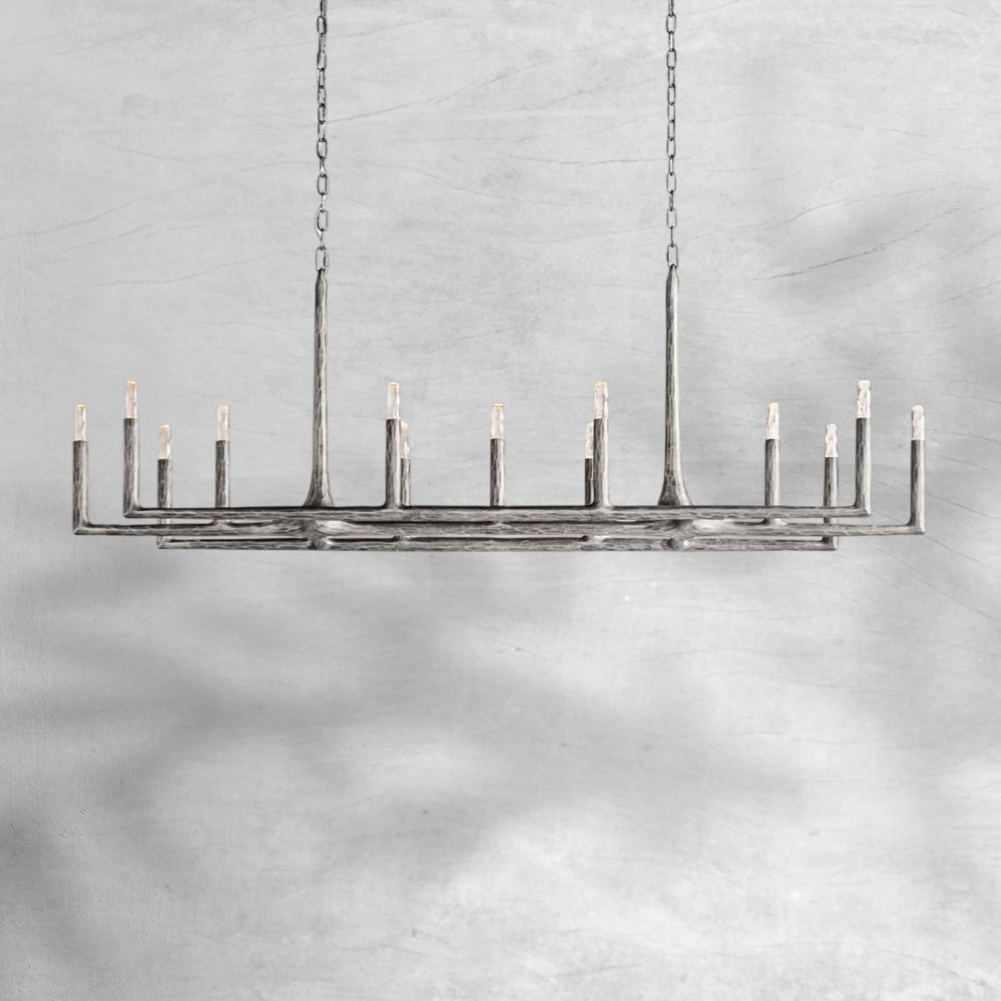 Thaddeas Forged Linear Chandelier 54"/72"/96"