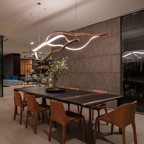 Modern Simple Aluminum Waving Chandelier for Living/Dining Room/Kitchen Island Chandeliers Kevinstudiolives