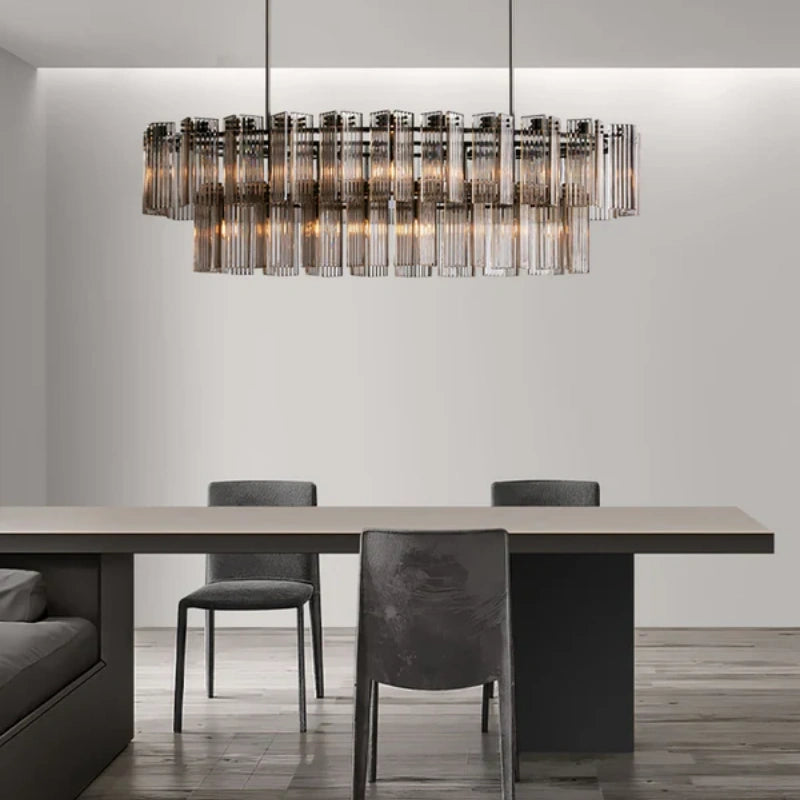 Delsie Oval Chandelier 51"63"72"
