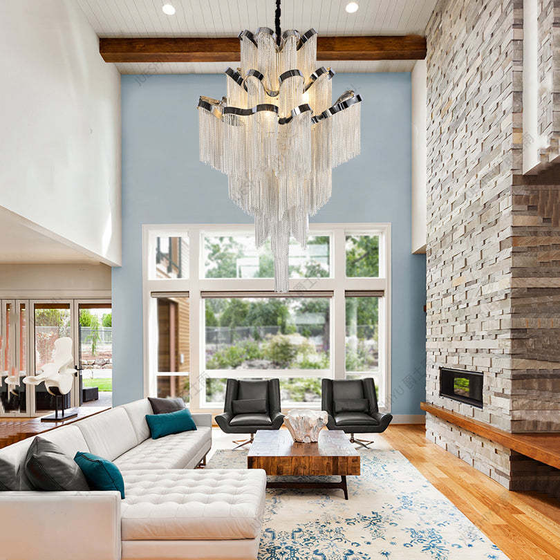 Kevin Glenn Aluminum Chain Tassel Stream Chandelier Chandeliers Kevinstudiolives