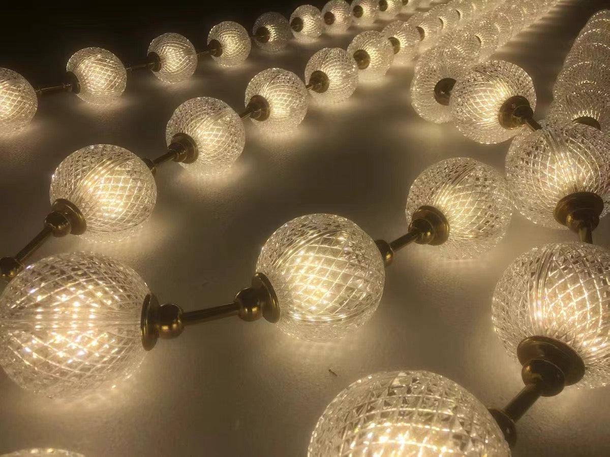 Celeste Shape Necklace Chandelier for Showroom, Staircase Chandeliers Kevinstudiolives