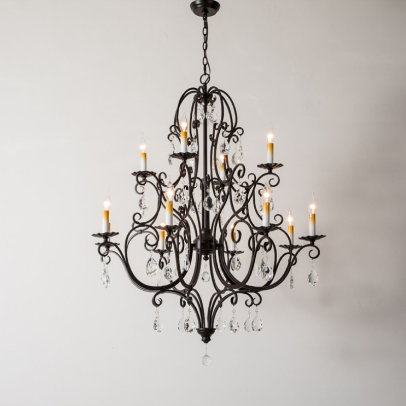 Caspian Vintage Candle Art Chandelier For Stairs chandeliers for dining room,chandeliers for stairways,chandeliers for foyer,chandeliers for bedrooms,chandeliers for kitchen,chandeliers for living room Kevin Studio Inc 36.2"
