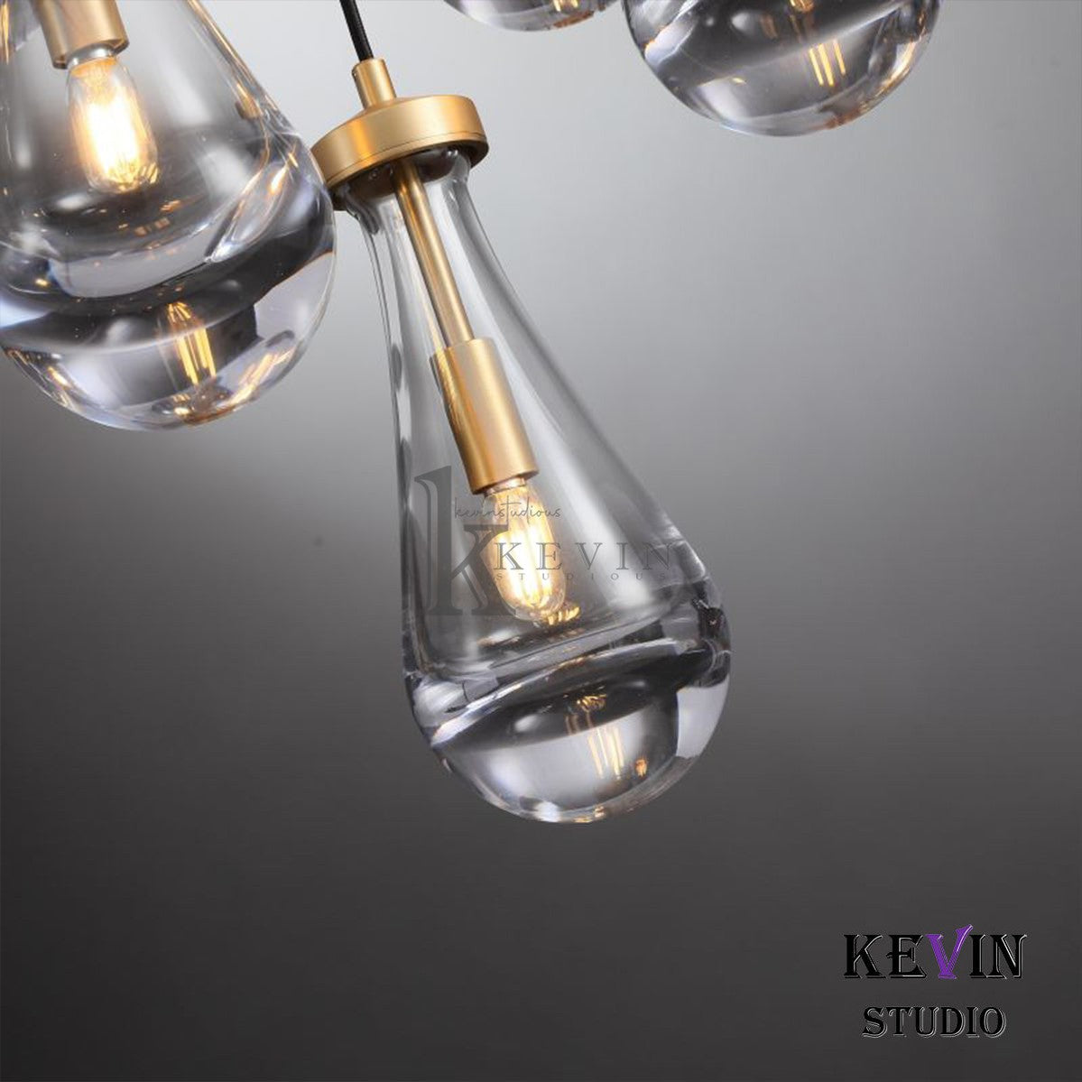 Camelia Raindrop Modern Round Chandelier 18'' 36'' 47'' 60" chandelier Kevin Studio Inc