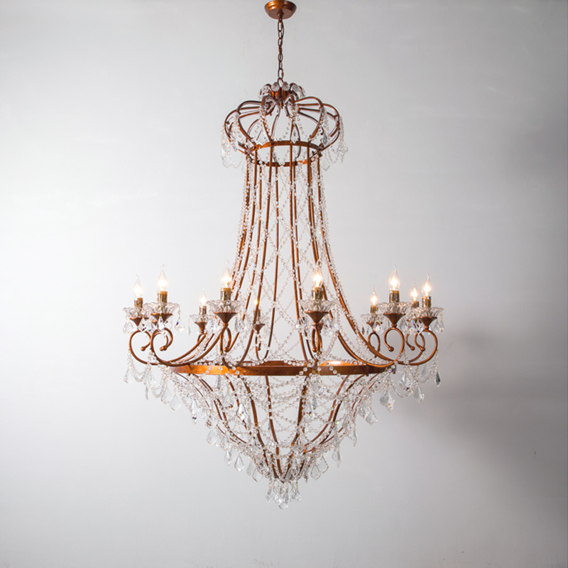 Isabeau Grand Vintage French Villa Crystal Chandelier chandeliers for dining room,chandeliers for stairways,chandeliers for foyer,chandeliers for bedrooms,chandeliers for kitchen,chandeliers for living room Kevin Studio Inc 59"