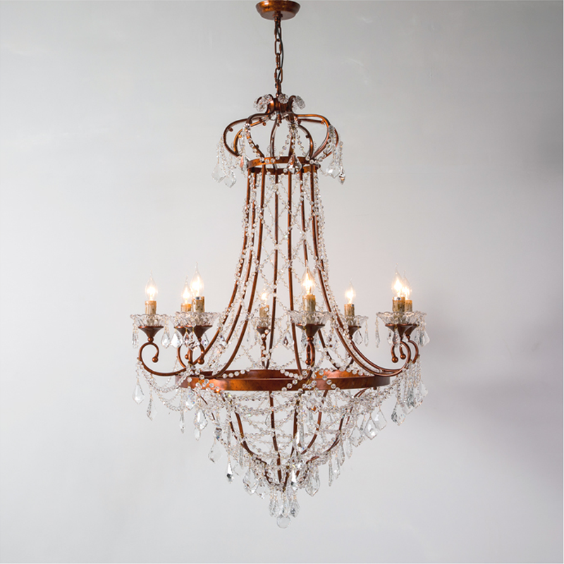 Isabeau Grand Vintage French Villa Crystal Chandelier chandeliers for dining room,chandeliers for stairways,chandeliers for foyer,chandeliers for bedrooms,chandeliers for kitchen,chandeliers for living room Kevin Studio Inc 50.4"