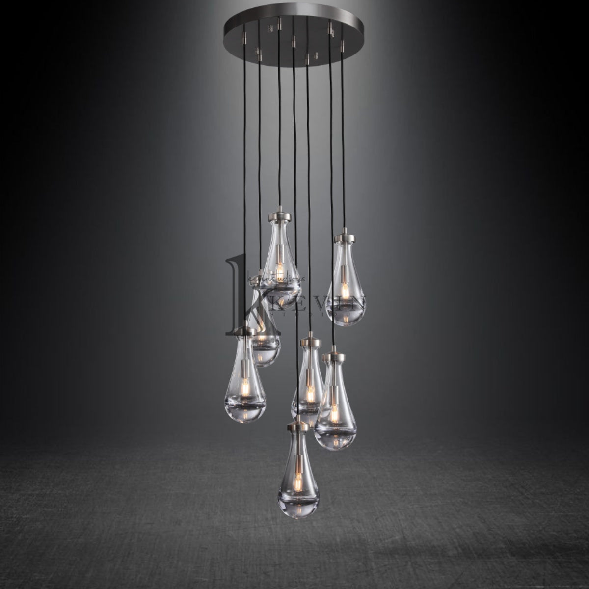 Raindrop Round Chandelier 18" 36" 47" 60"