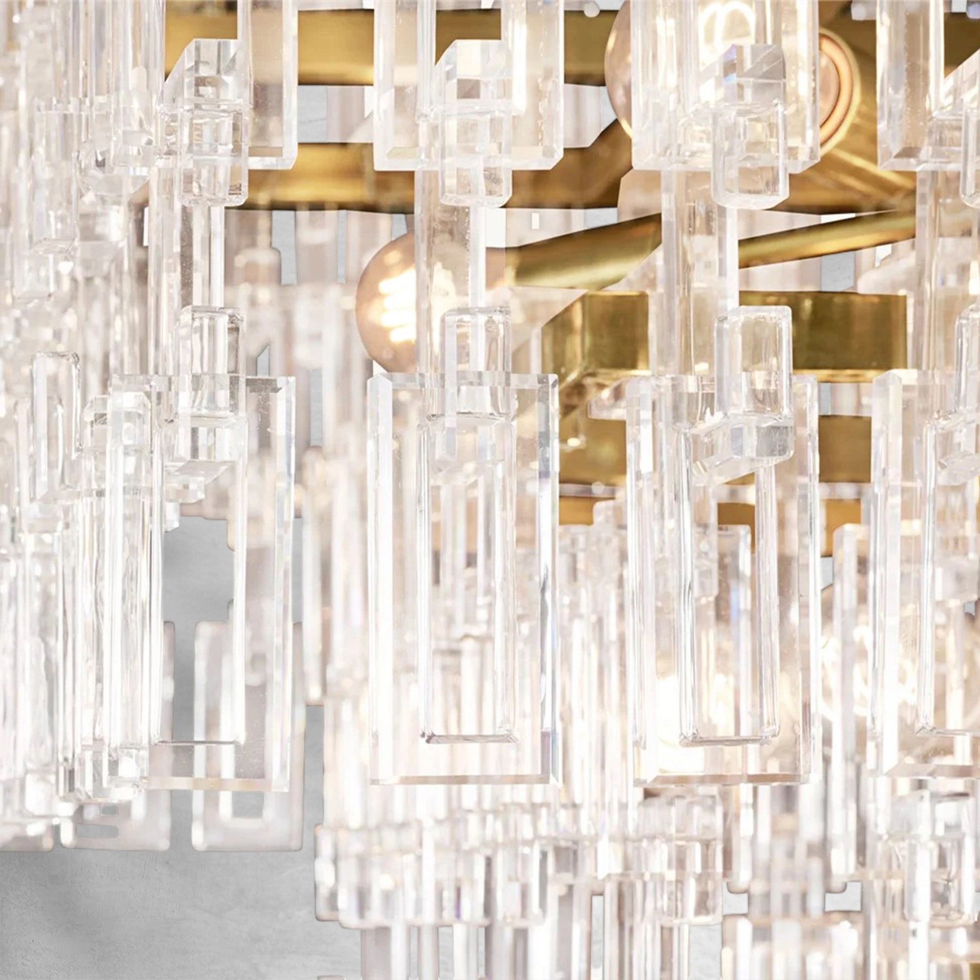 Marigan Crystal Rectangle Chandelier 60" Over Dining Table