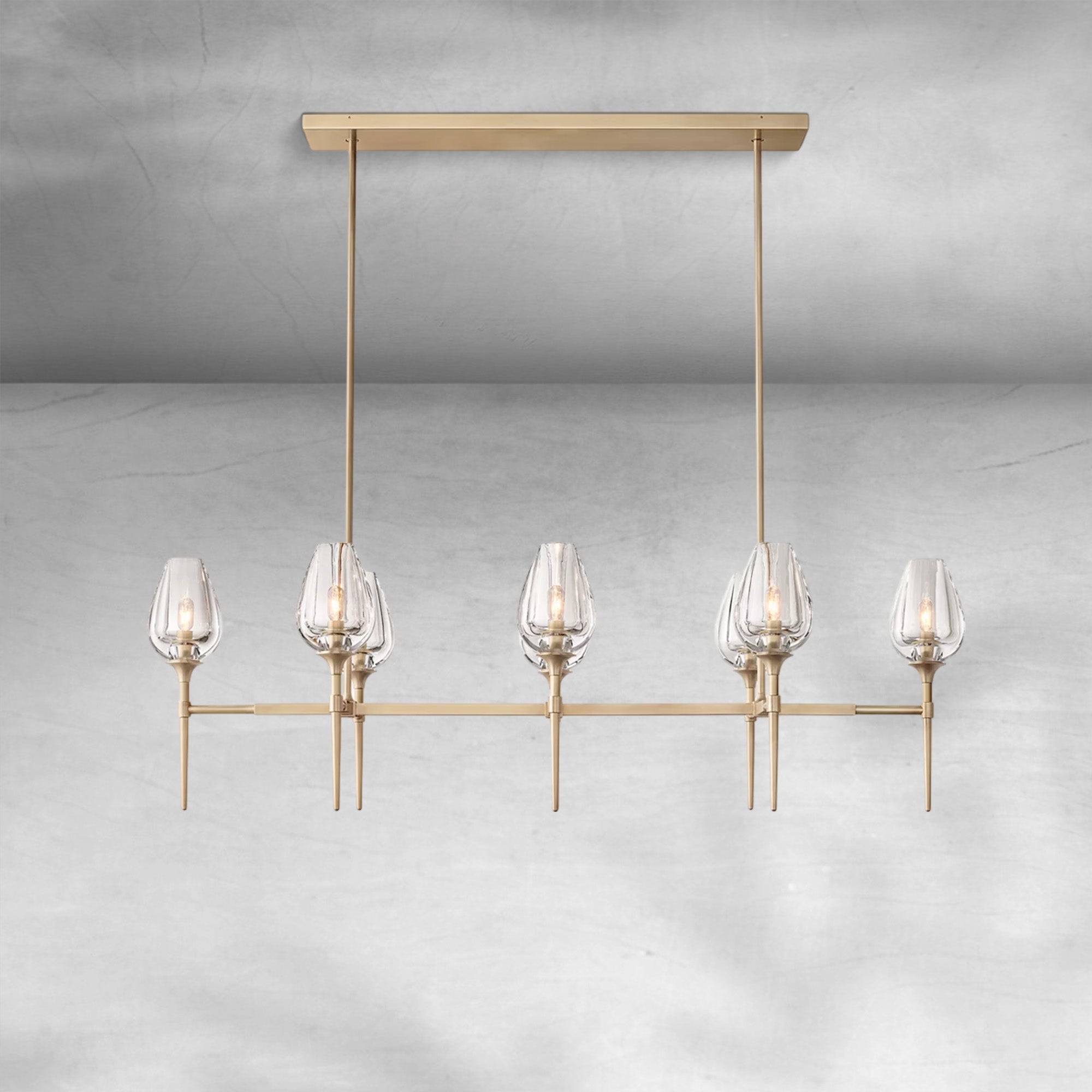 Tulipe Linear Chandelier 52", 65"