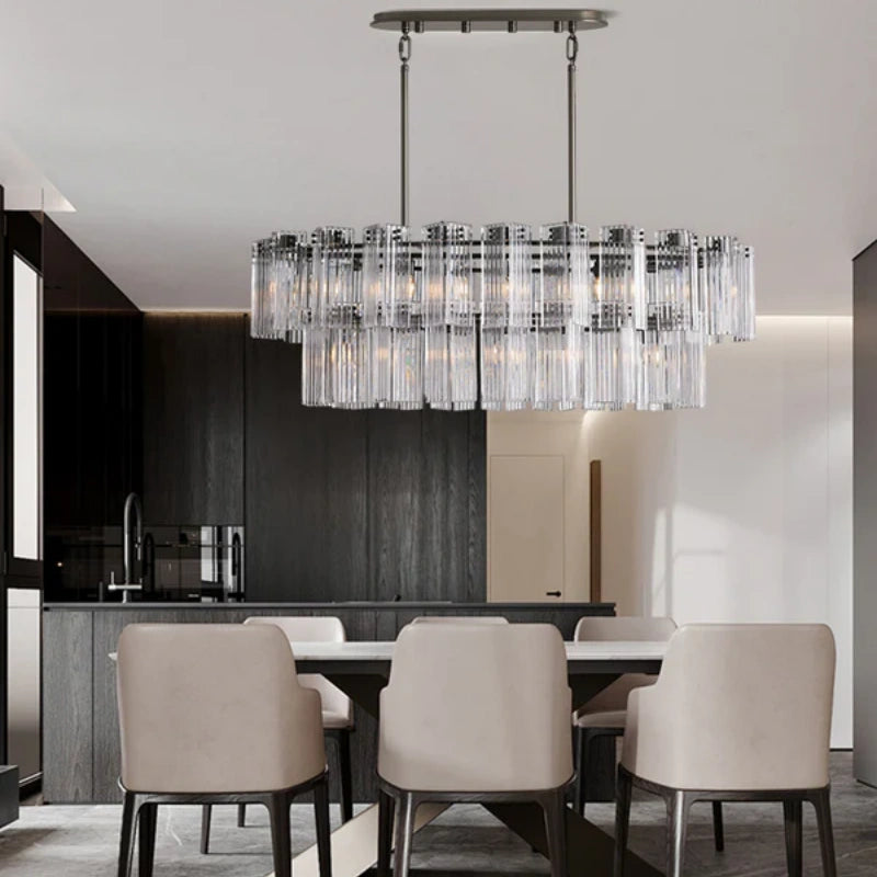 Delsie Oval Chandelier 51"63"72"