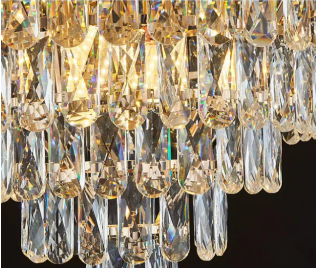 Evange Luxury Modern Crystal Tiered Chandelier chandeliers for dining room,chandeliers for stairways,chandeliers for foyer,chandeliers for bedrooms,chandeliers for kitchen,chandeliers for living room Kevin Studio Inc