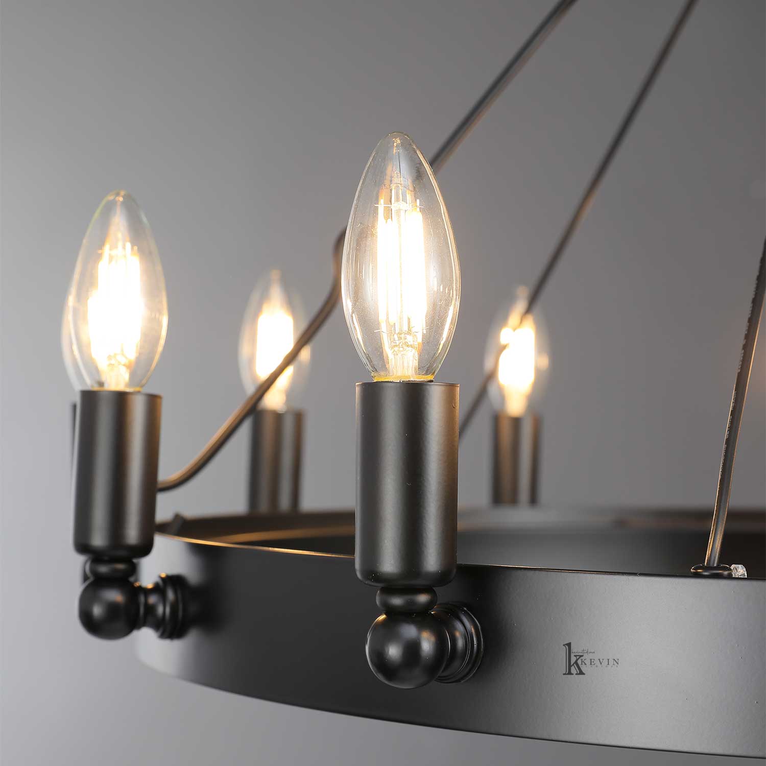 Camina Vintage Filament Round Chandelier 26"/38"/50"/73"
