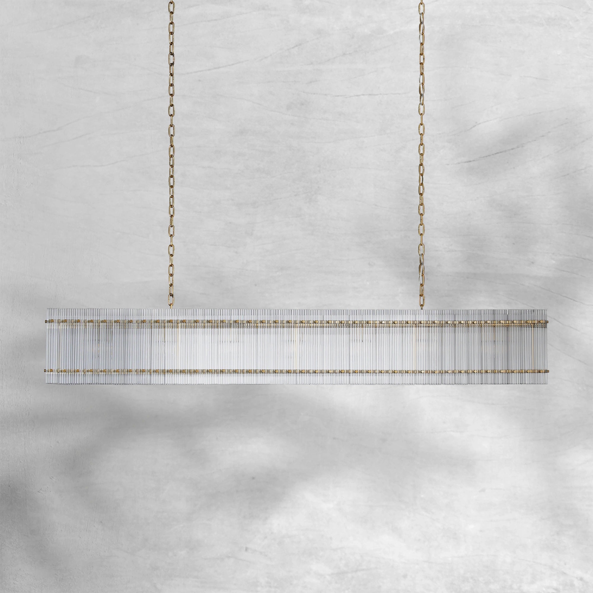 Sun Marcus Glass Rectangle Chandelier 54", 72"