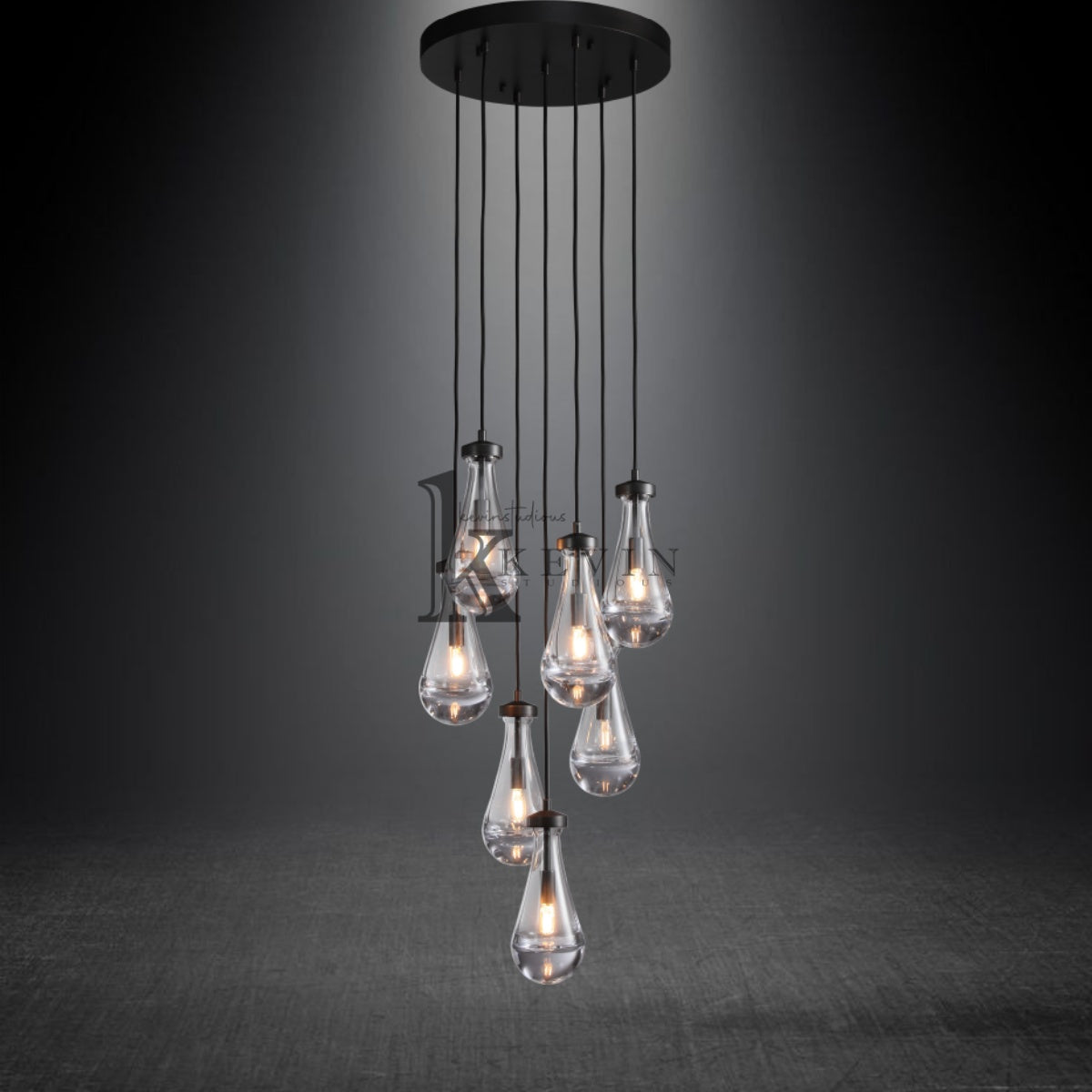 Raindrop Round Chandelier 18" 36" 47" 60"