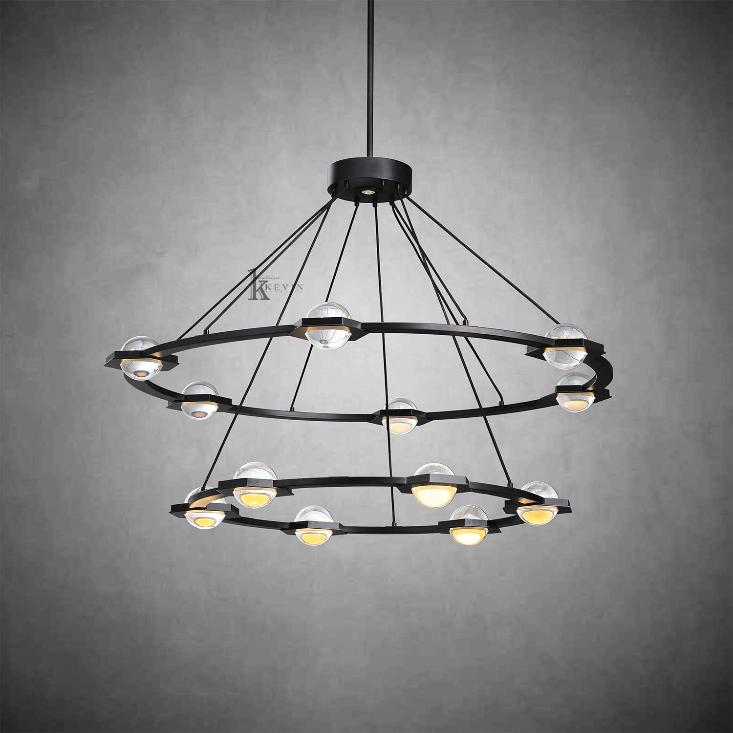 Eclatamt 2-Tier Round Chandelier 48" 60"