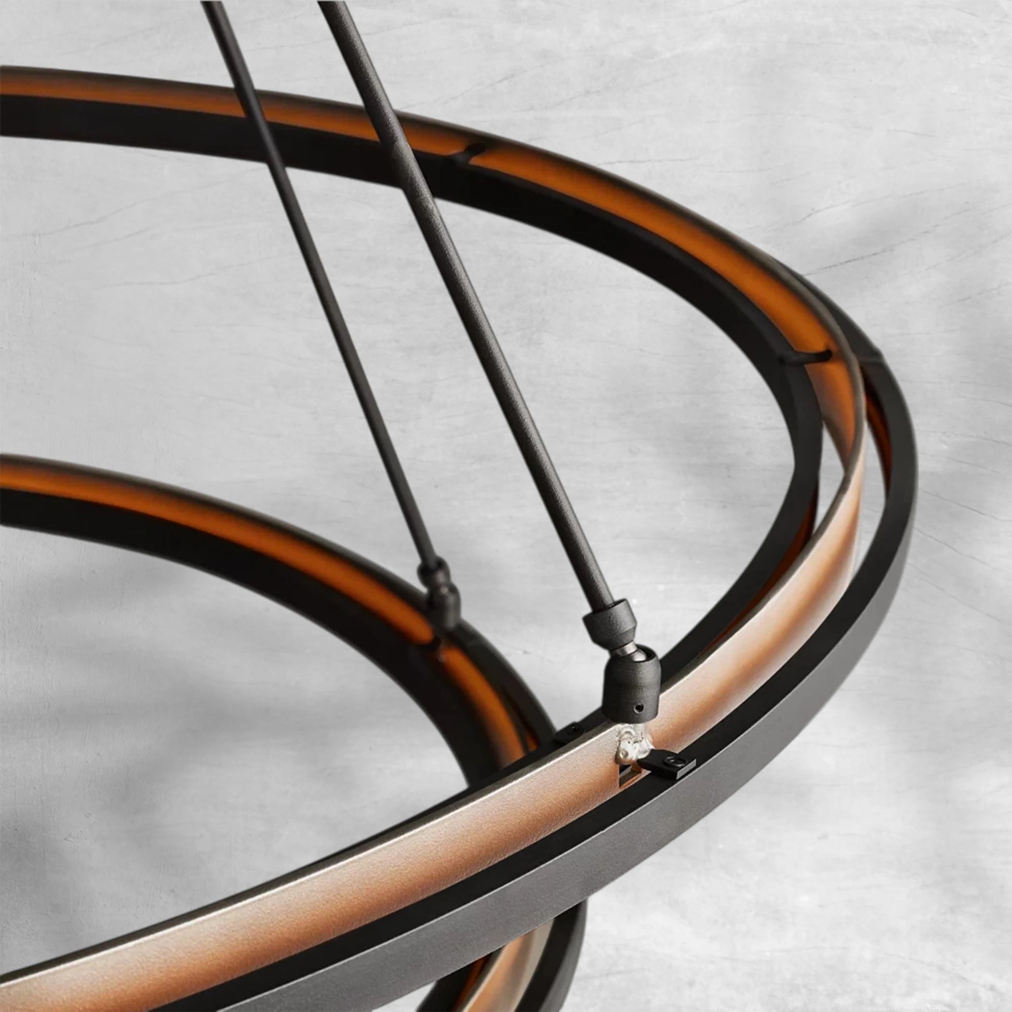 Peral Round & Retangular Black Chandelier
