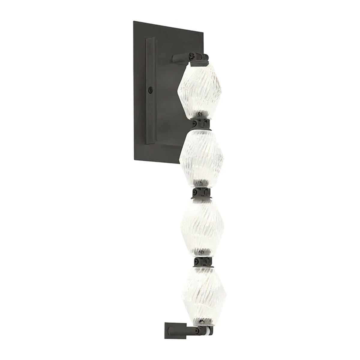 Luxury Crystal Beaded Wall Sconce 19" Wall Sconce Kevin Studio Dark Bronze