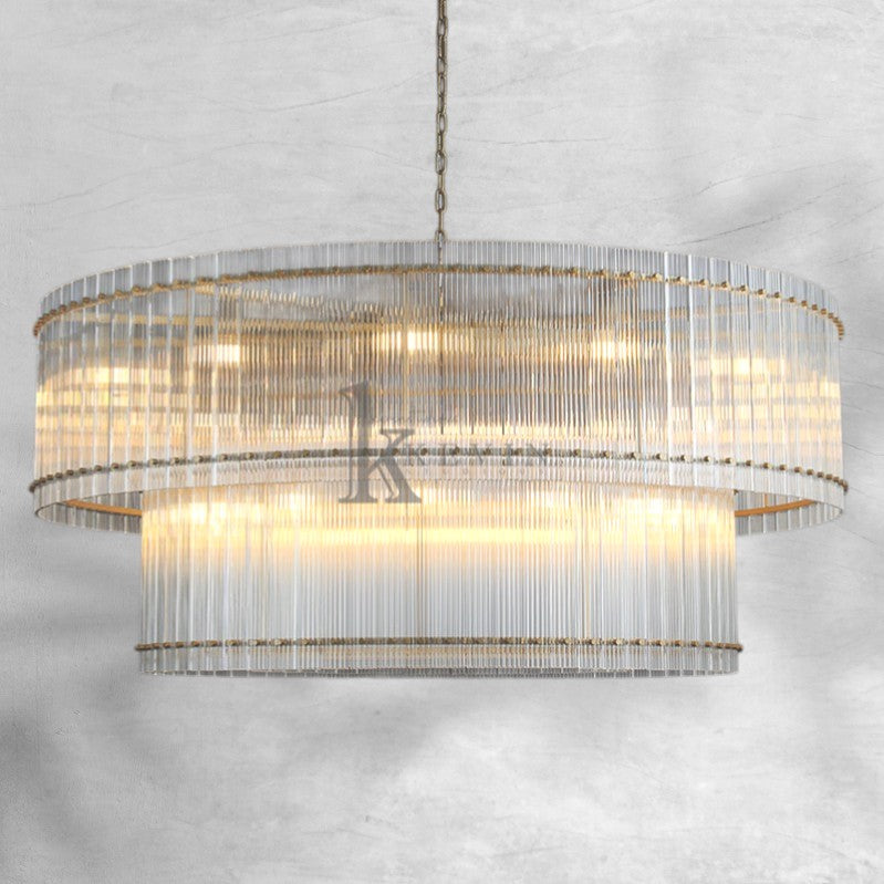 Sun Marcus Two-Tier Glass Round Chandelier 22", 37", 48", 60"