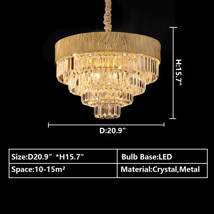 New Modern Gold Round/Oval Light Luxury Ceiling Crystal Chandelier Set for Living Room/Dining Room Chandeliers Kevinstudiolives