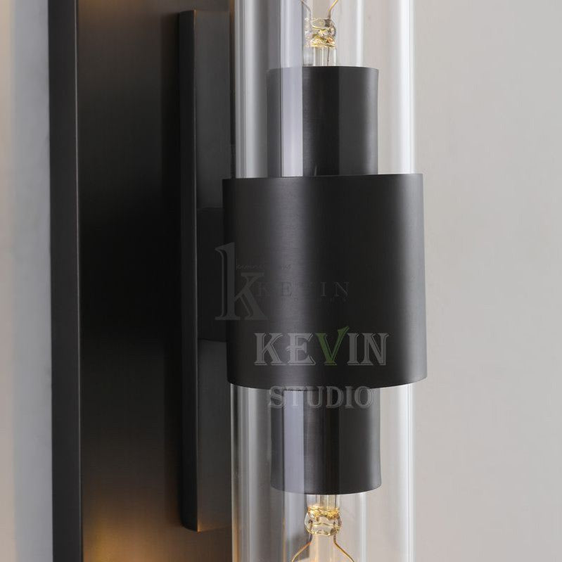 Develle Modern Linear Glass Tube Wall Sconce wall sconce Kevin Studio Inc
