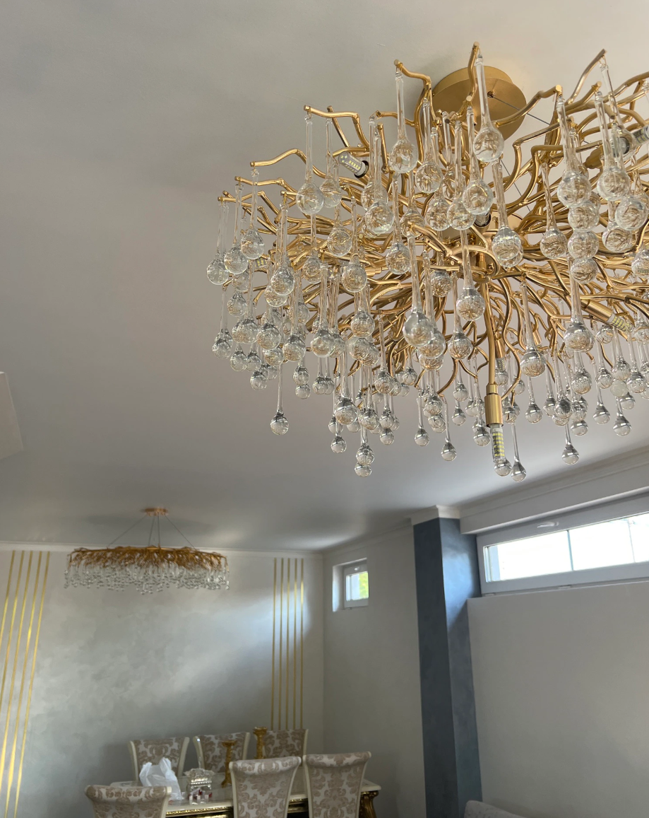 Stunning Tree Branch Crystal Chandelier With Clear Teardrop-shaped Glass Living/Dining Room Ceiling Lamp/Light Chandeliers Kevinstudiolives