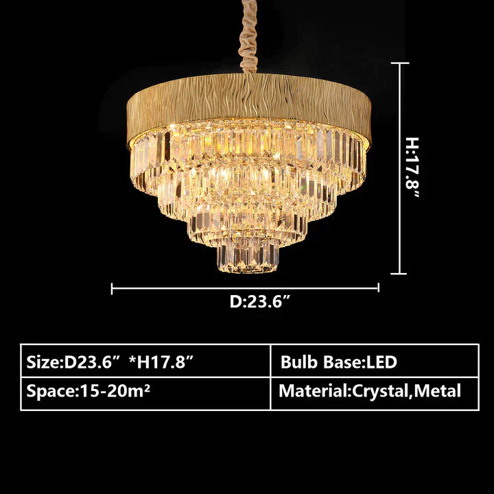New Modern Gold Round/Oval Light Luxury Ceiling Crystal Chandelier Set for Living Room/Dining Room Chandeliers Kevinstudiolives