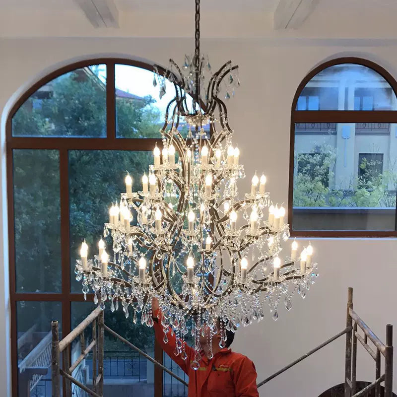 Luxury Traditional Crystal Round Chandelier chandeliers for dining room,chandeliers for stairways,chandeliers for foyer,chandeliers for bedrooms,chandeliers for kitchen,chandeliers for living room Kevin Studio Inc
