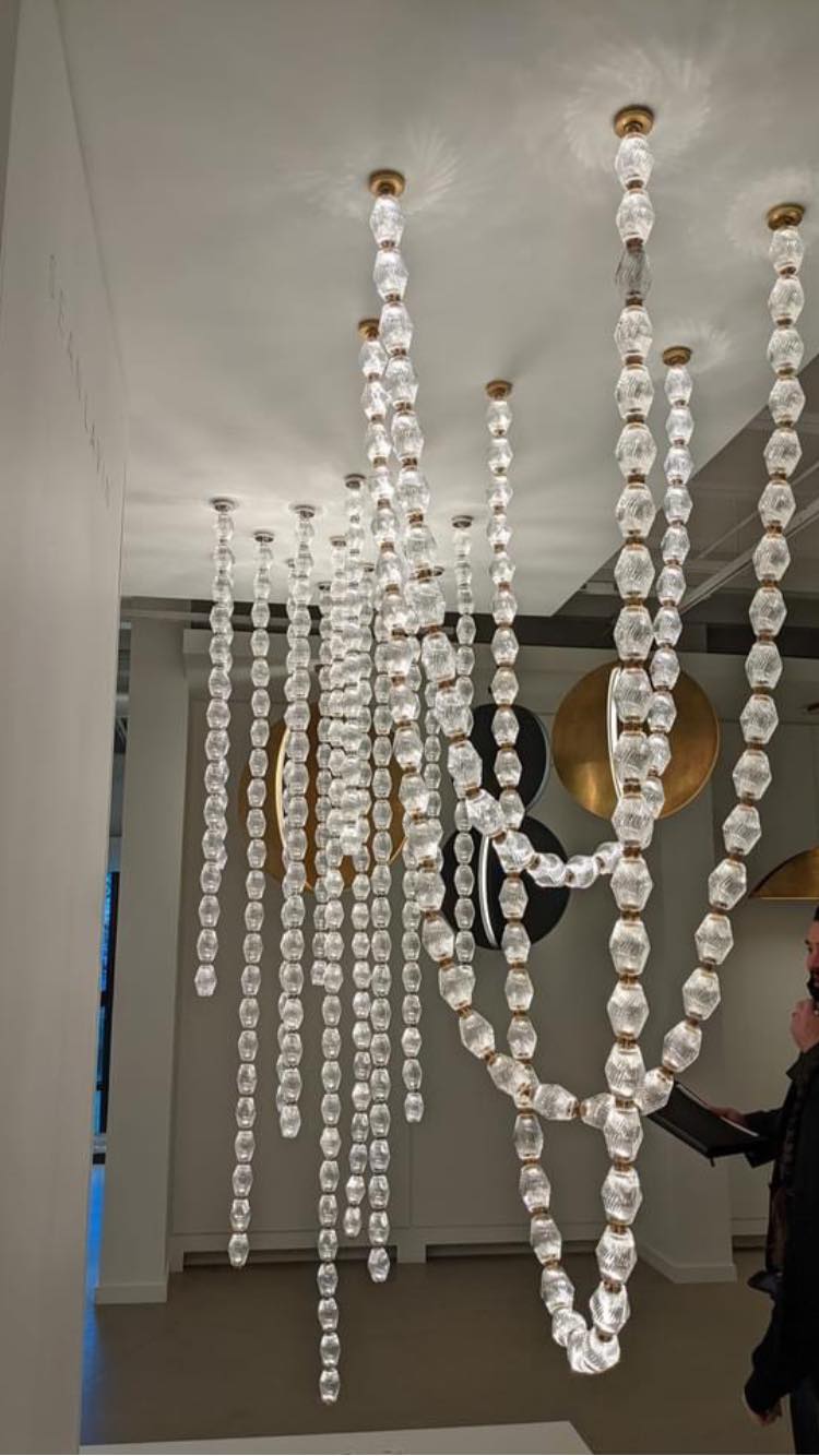 Luxury Crystal Beaded Long Chandelier for High Ceiling Chandeliers Kevinstudiolives
