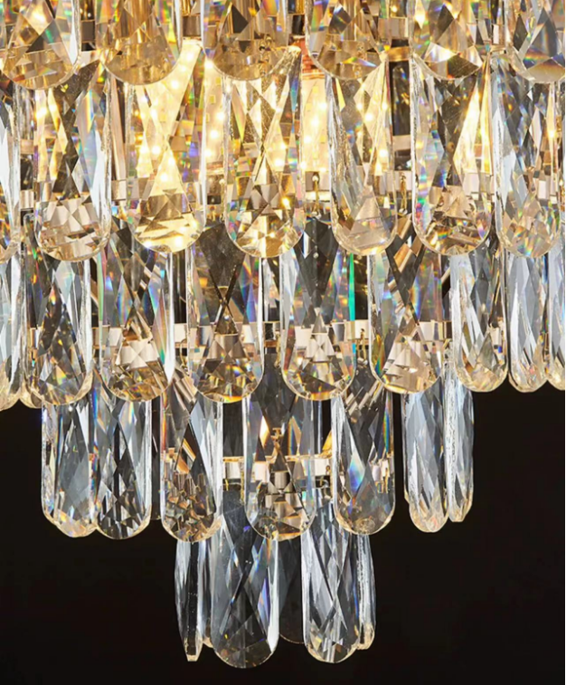 Evange Luxury Modern Crystal Tiered Chandelier chandeliers for dining room,chandeliers for stairways,chandeliers for foyer,chandeliers for bedrooms,chandeliers for kitchen,chandeliers for living room Kevin Studio Inc