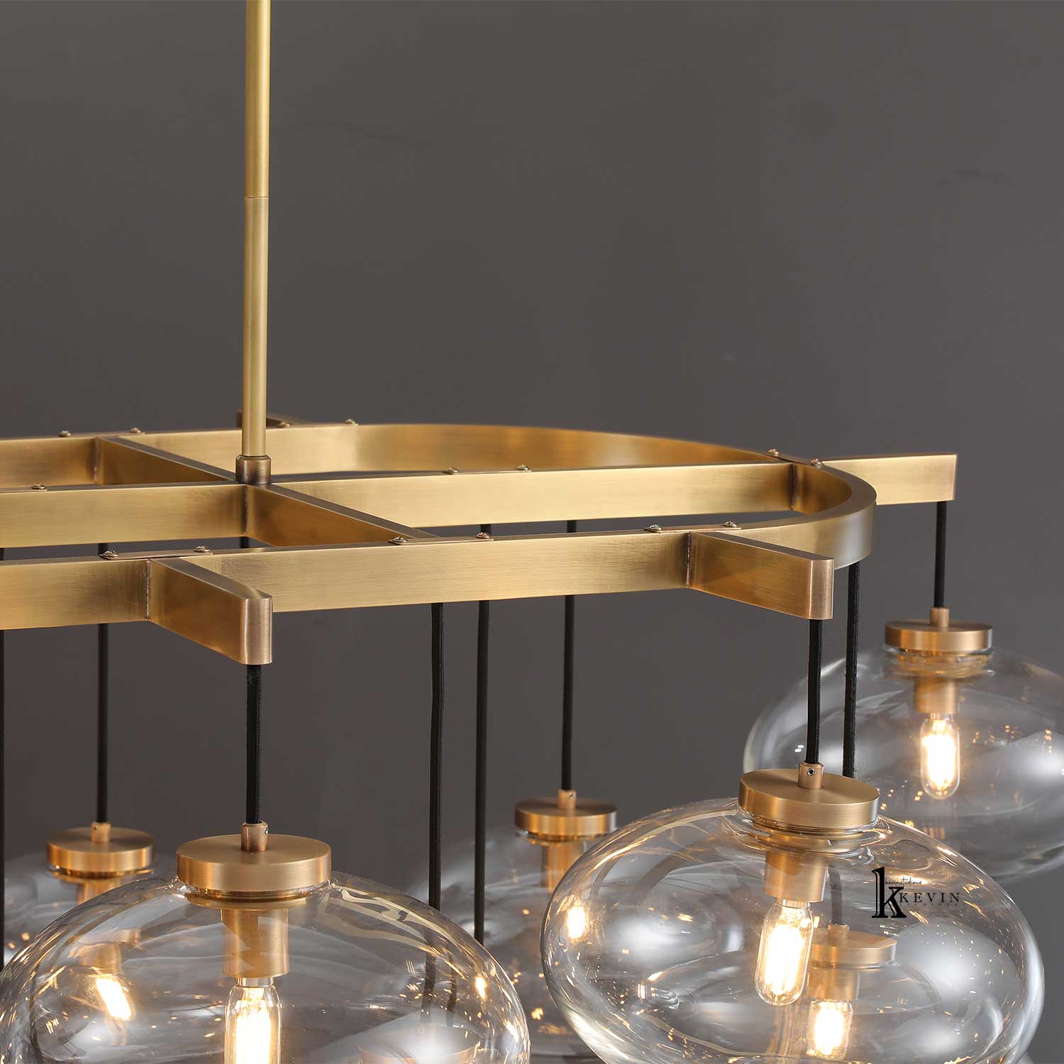 Cabrlet Clear Glass Linear Chandelier 72"