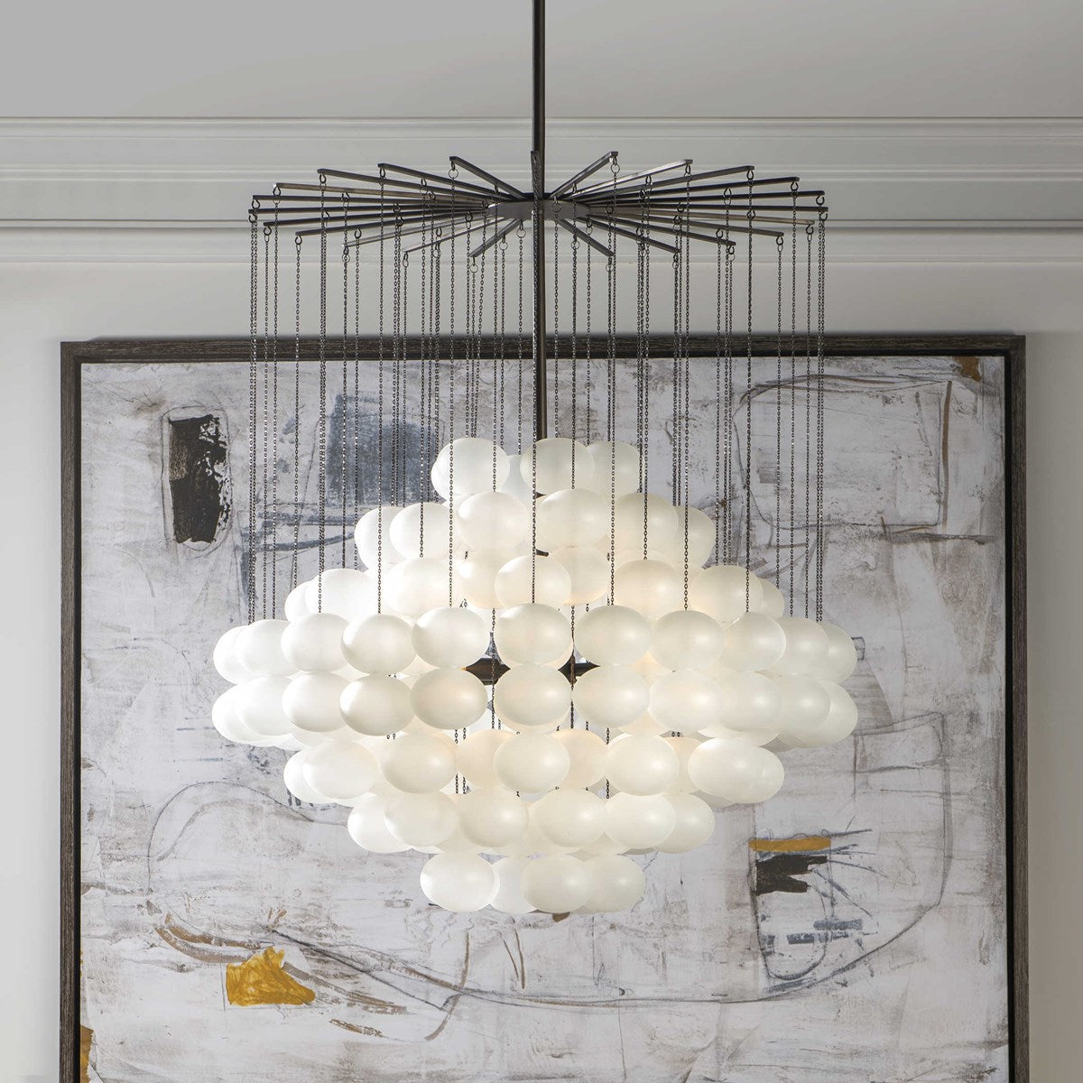 6 Lights Frosted glass bubbles Chandelier Chandeliers Kevinstudiolives