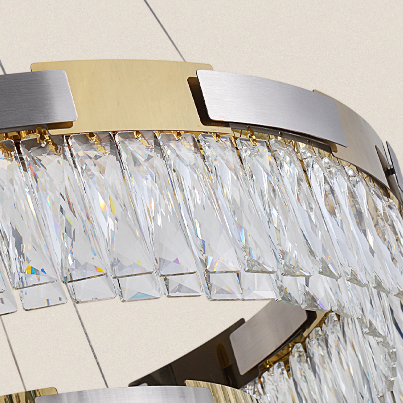 Luxury Double Ring Crystal Chandelier