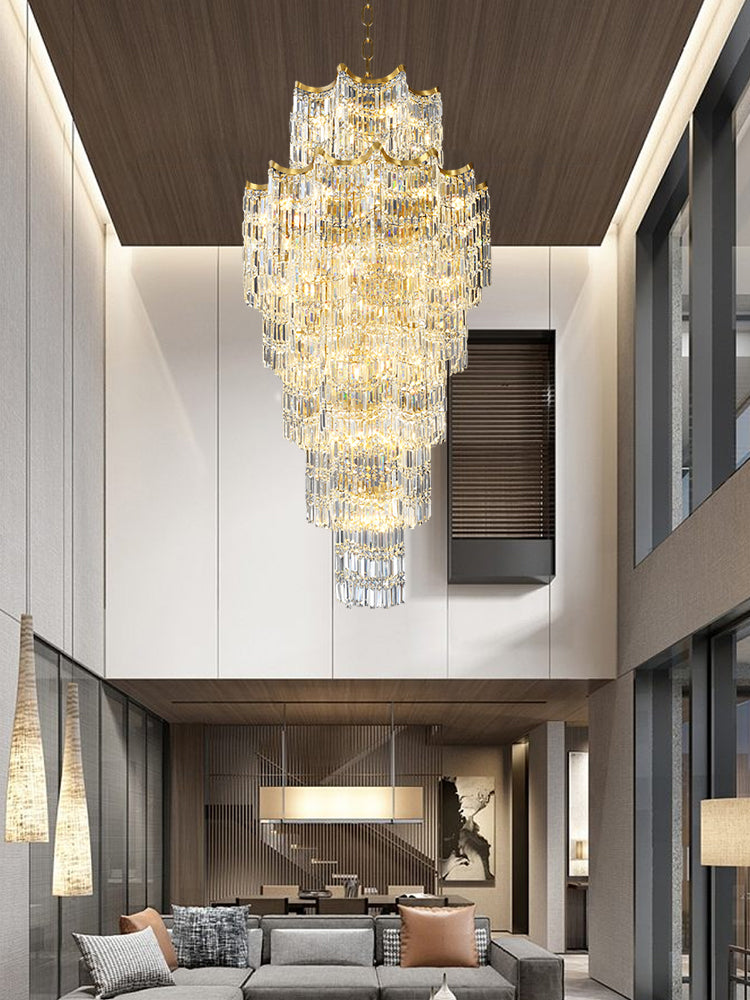 Elegant Crystal Chandelier for Duplex Villas Chandelier Kevinstudiolives