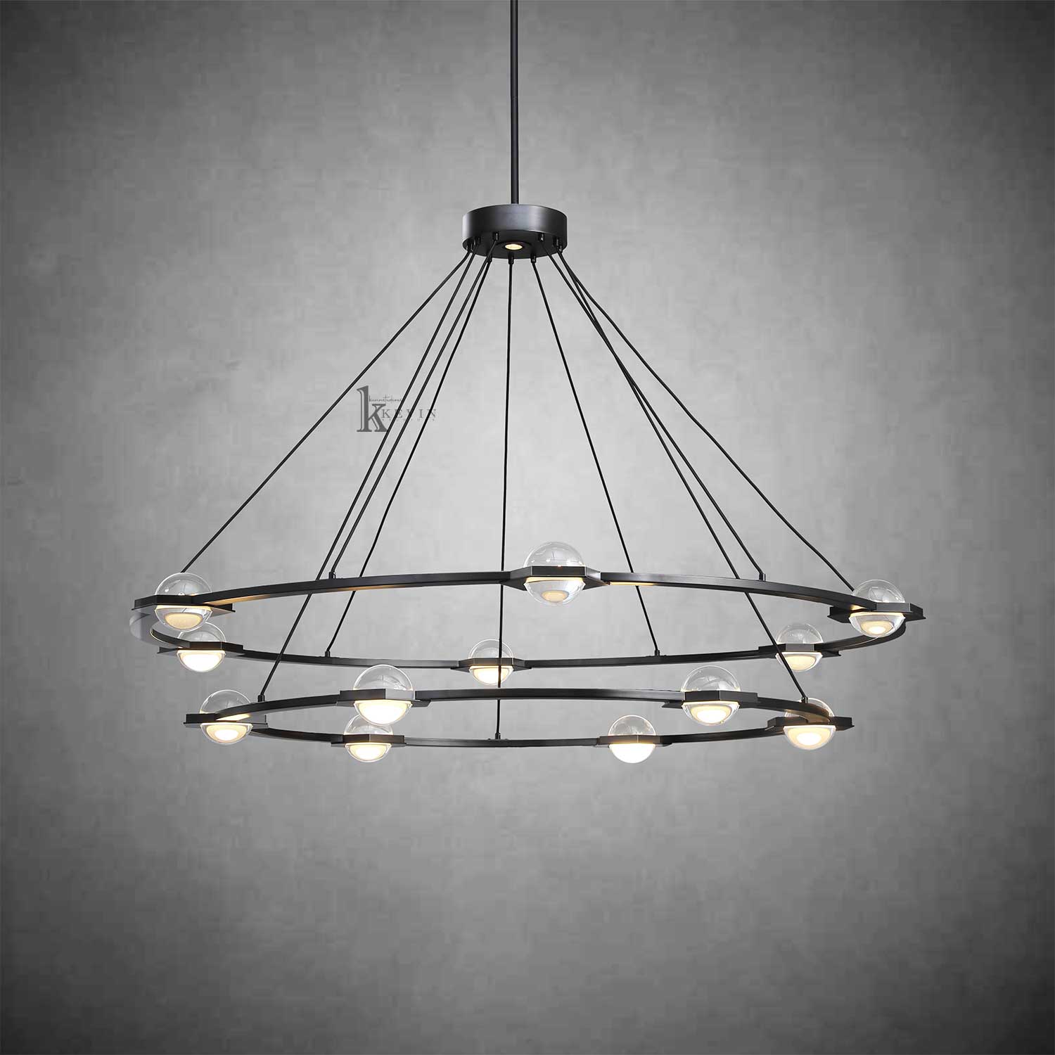 Eclatamt 2-Tier Round Chandelier 48" 60"
