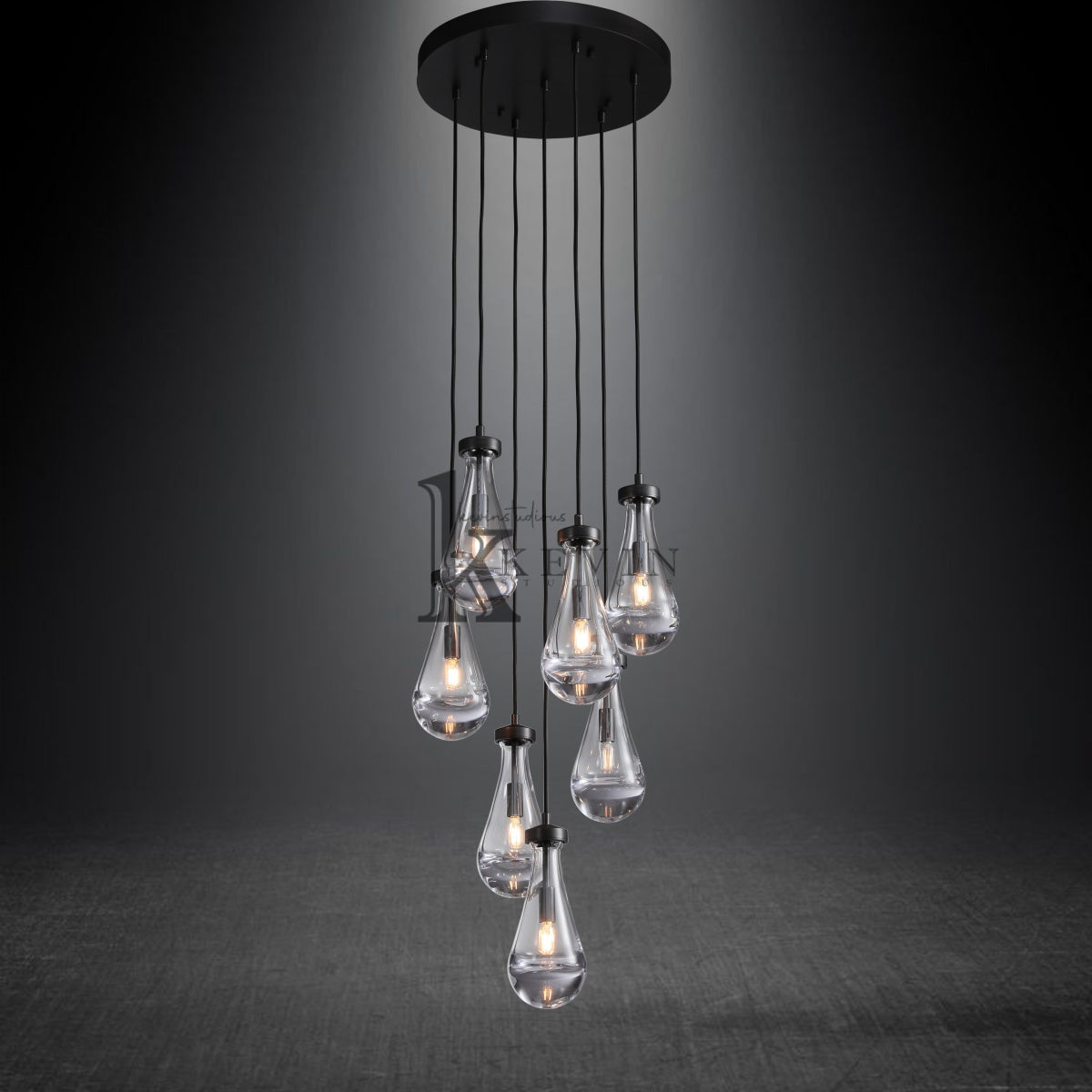 Raindrop Round Chandelier 18" 36" 47" 60"