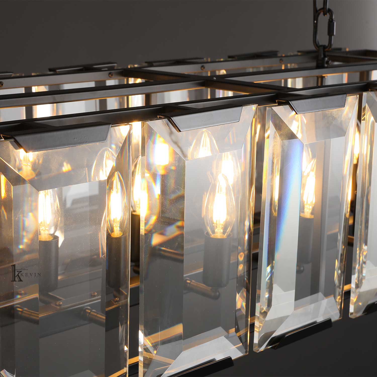 Harlew Crystal Rectangle Chandelier 42"54"62"74"