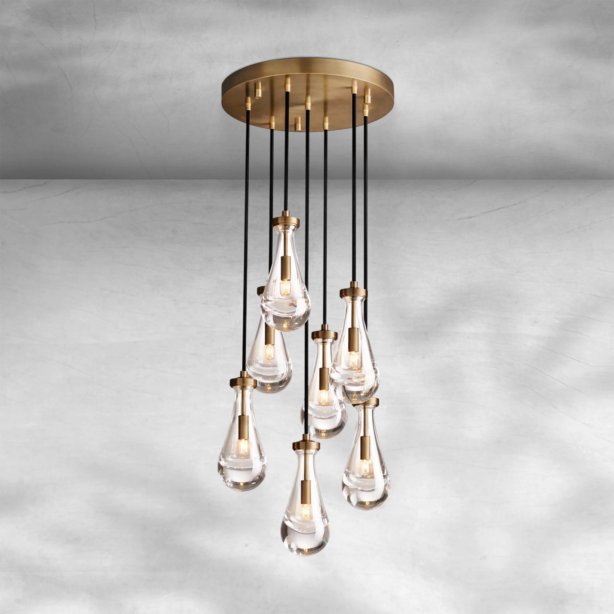 Raindrop Round Chandelier 18" 36" 47" 60"