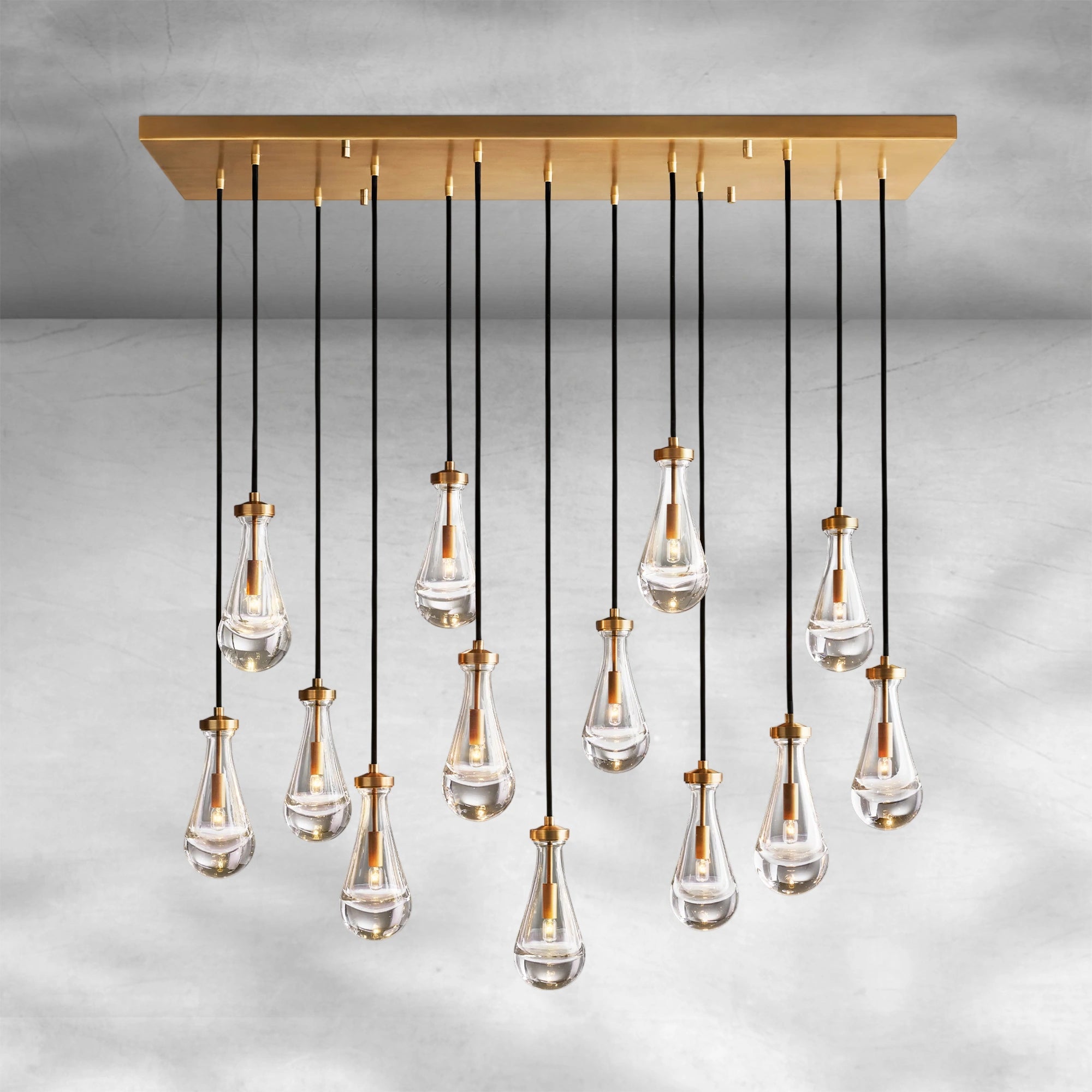 Raindrop Modern Linear Chandelier 54", 72"
