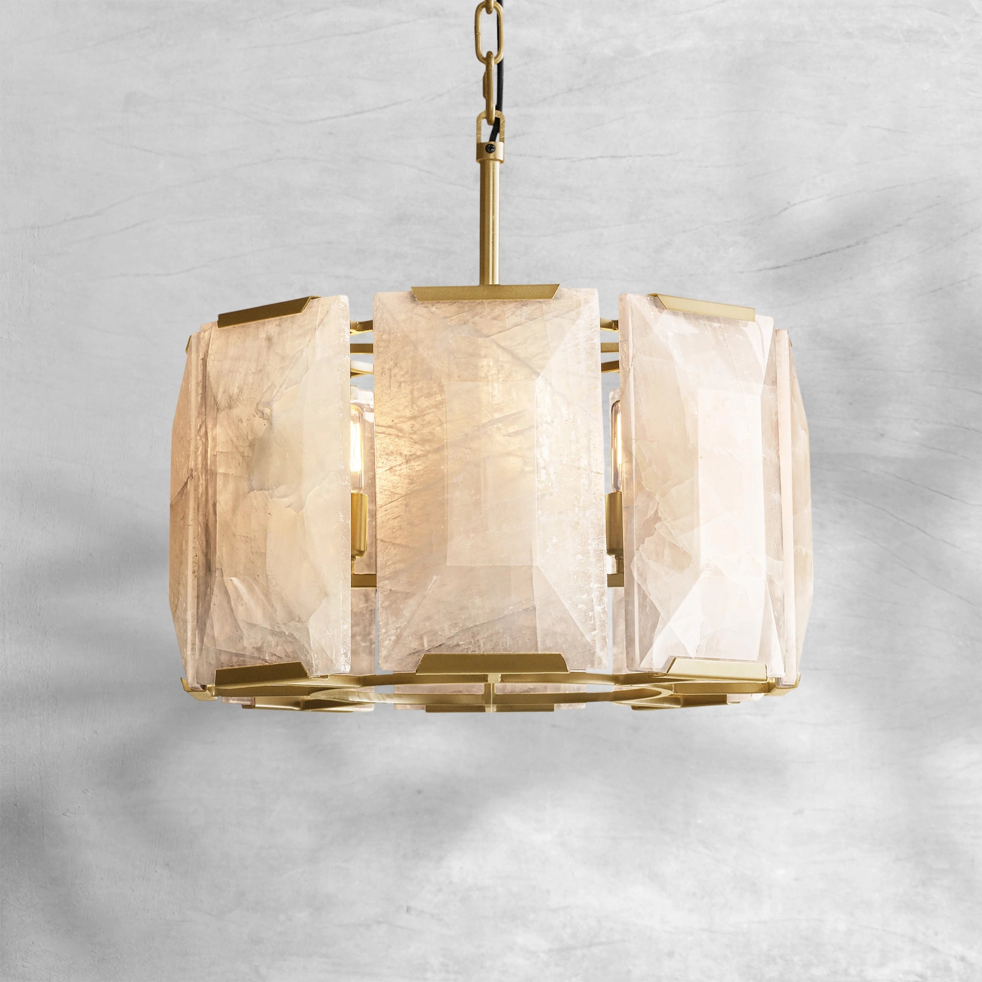 Harlew Calcite Round Chandelier 19"/31"/43"/60"