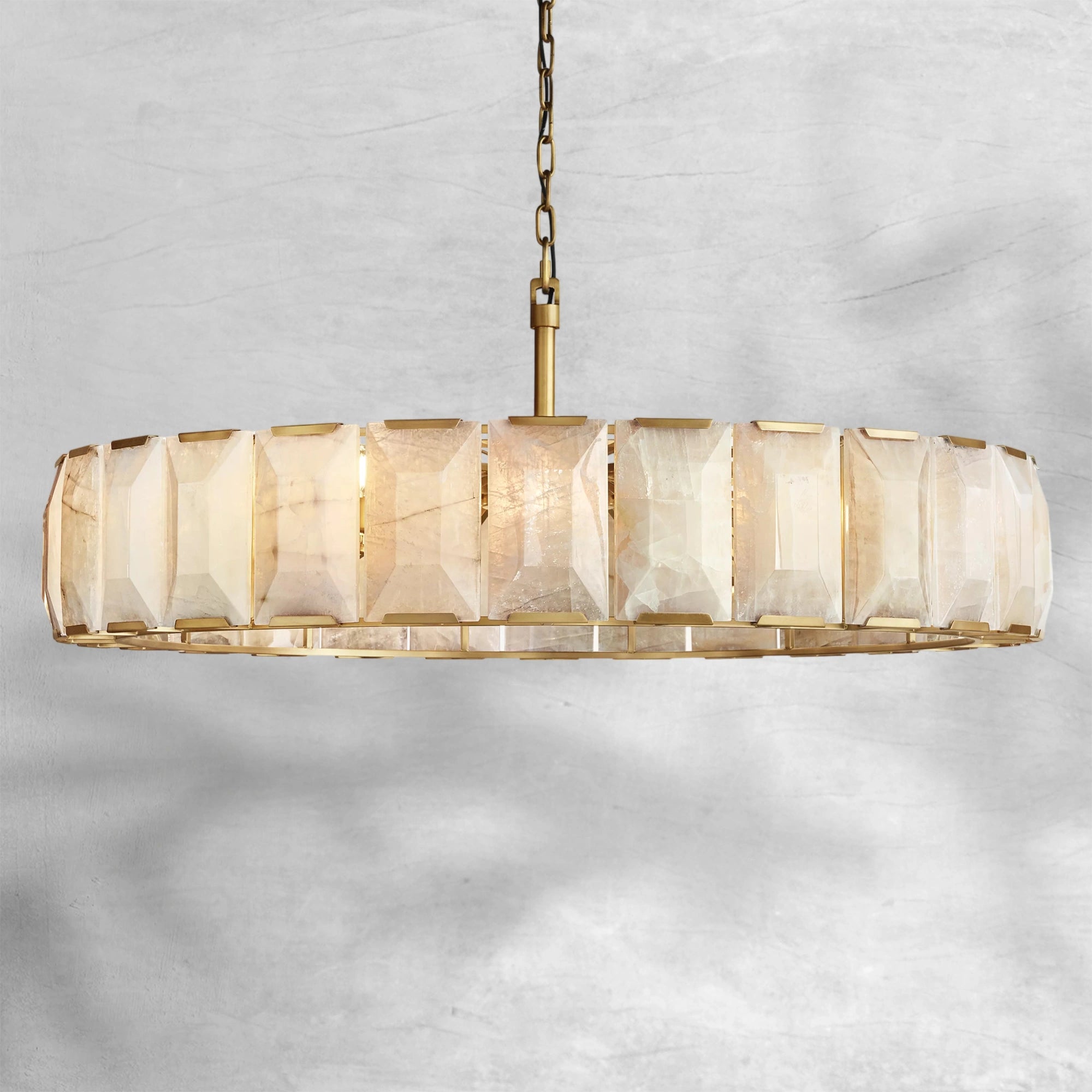 Harlew Calcite Round Chandelier 19"/31"/43"/60"