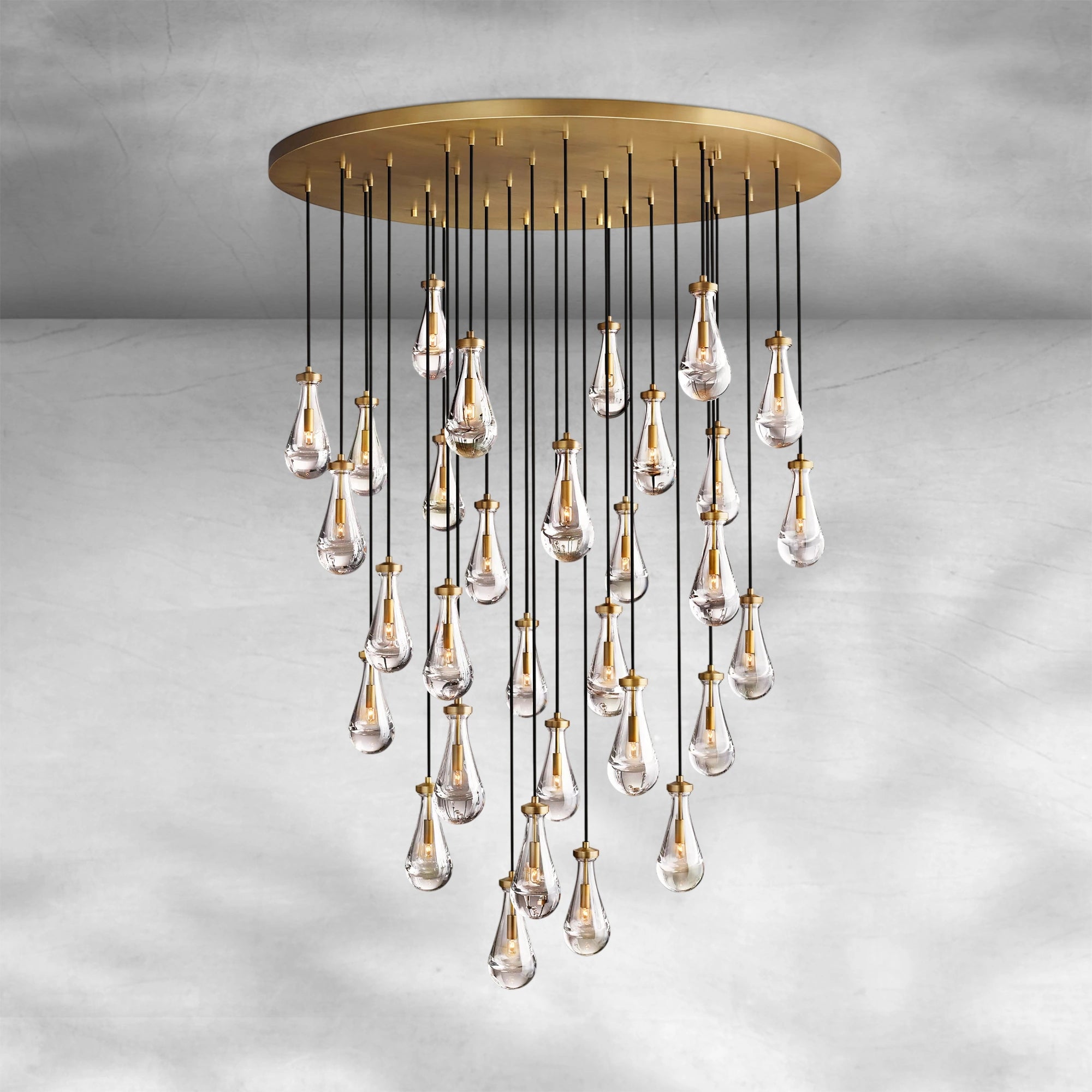 Raindrop Round Chandelier 18" 36" 47" 60"