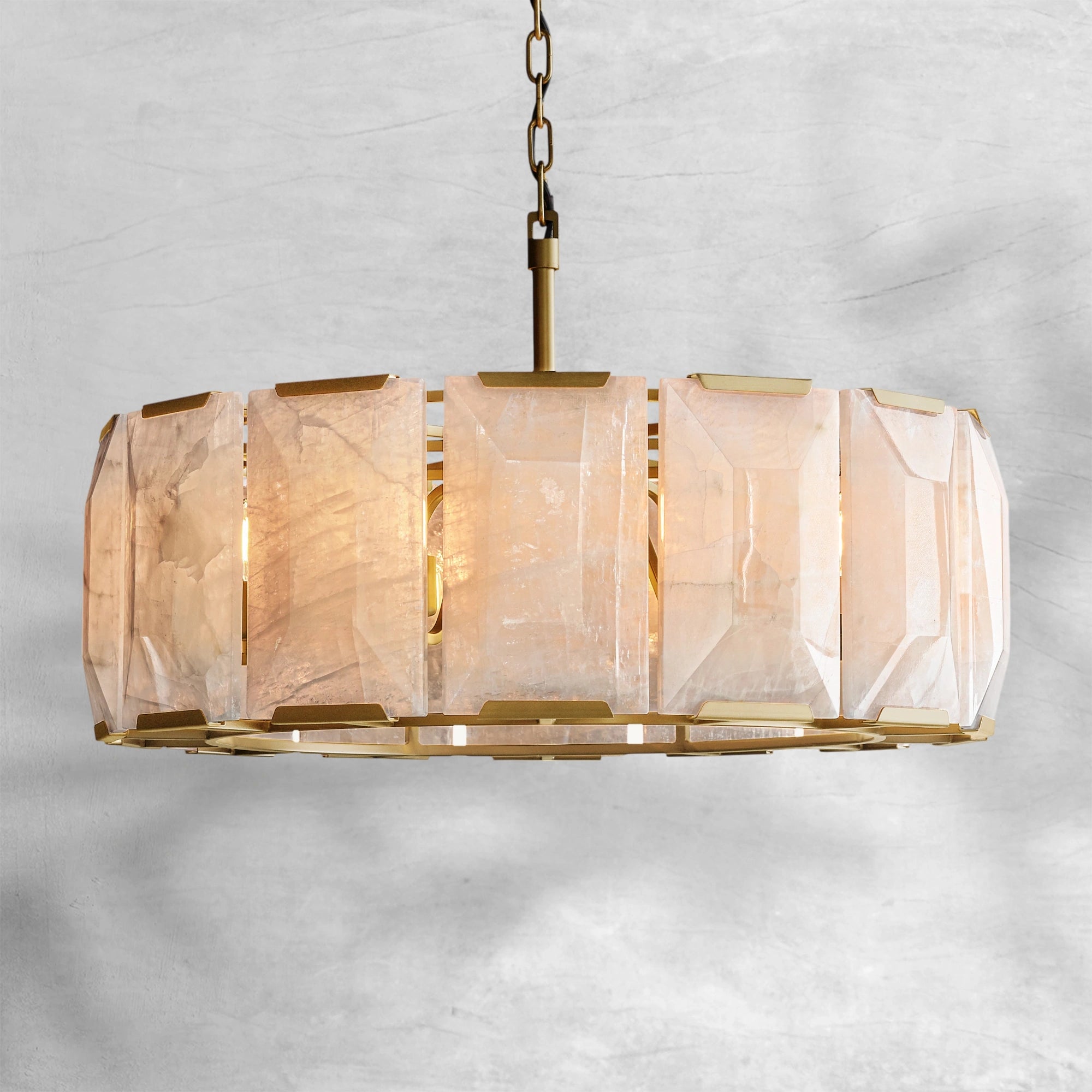 Harlew Calcite Round Chandelier 19"/31"/43"/60"