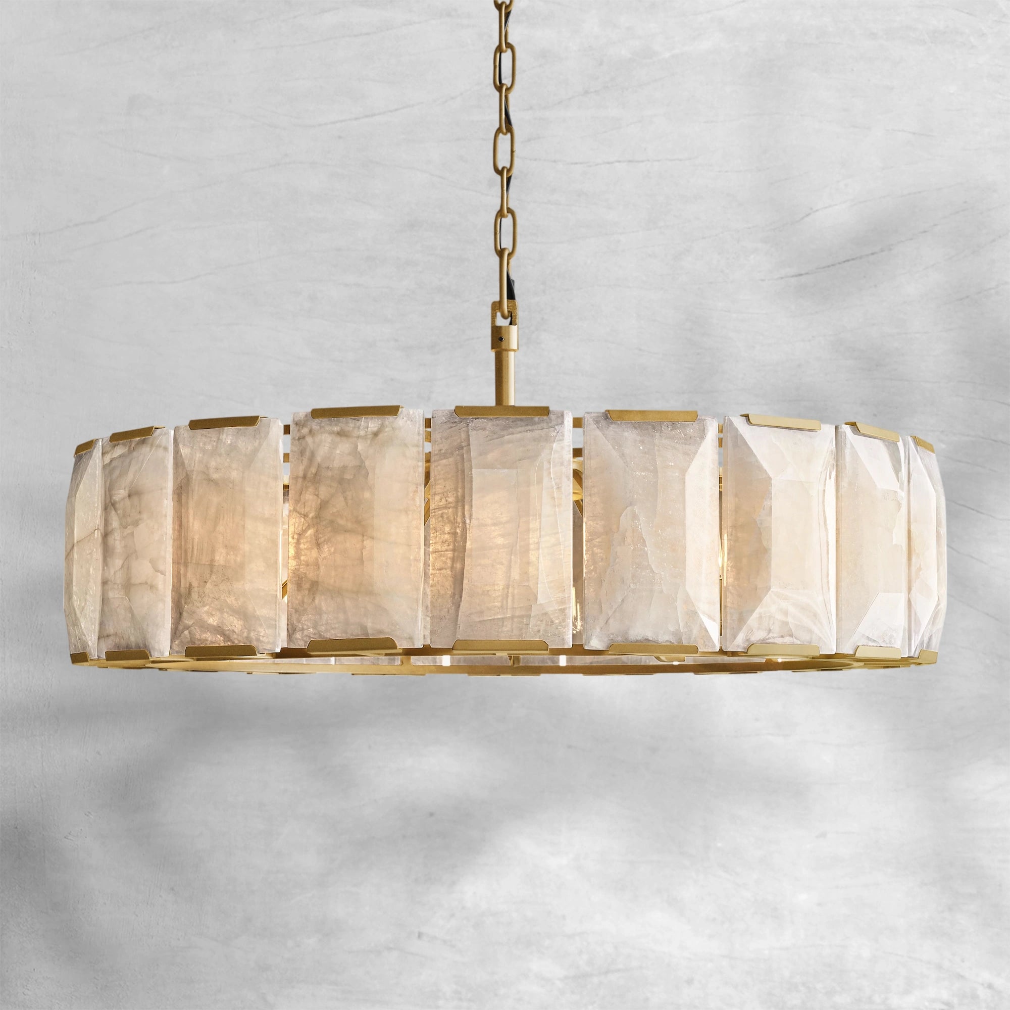 Harlew Calcite Round Chandelier 19"/31"/43"/60"
