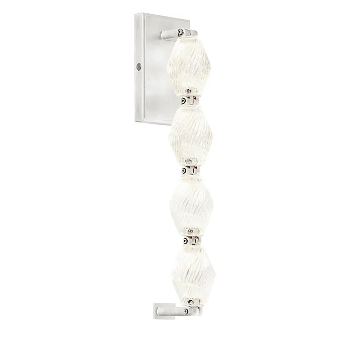 Luxury Crystal Beaded Wall Sconce 19" Wall Sconce Kevin Studio Polished Nickel