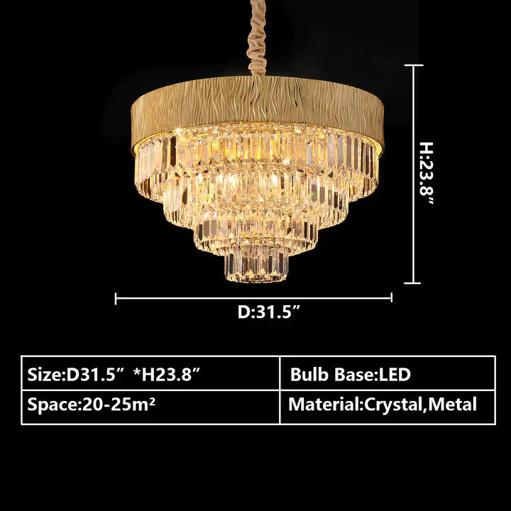New Modern Gold Round/Oval Light Luxury Ceiling Crystal Chandelier Set for Living Room/Dining Room Chandeliers Kevinstudiolives