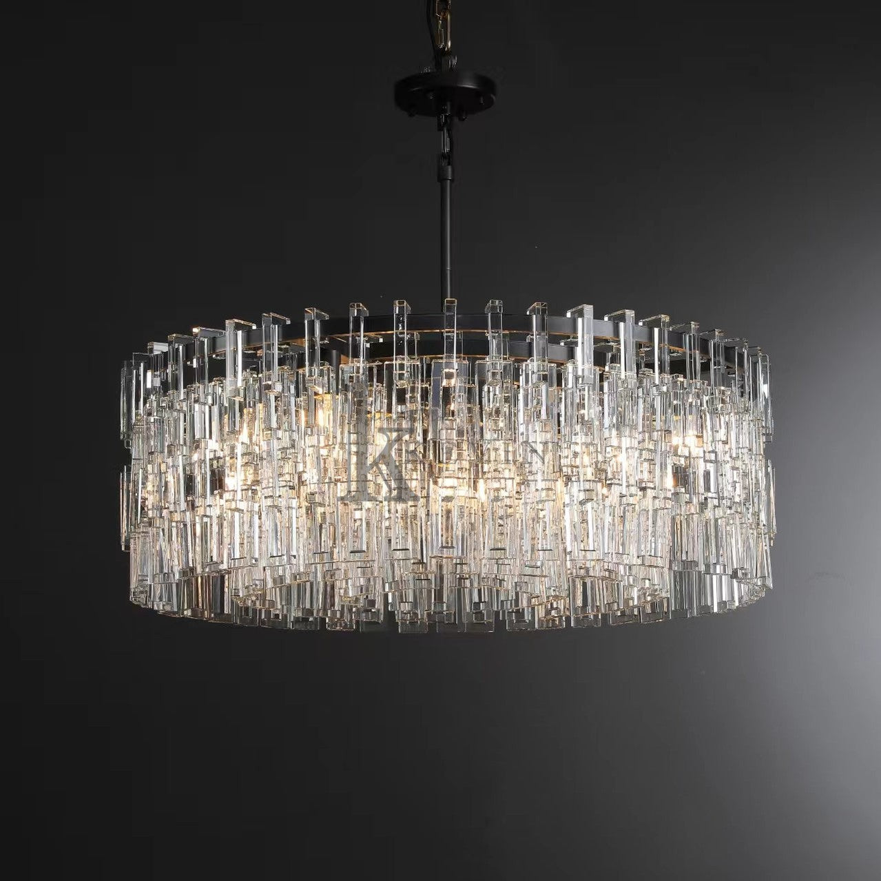 Momela Modern Round Crystal Chandelier 36", 48", 60" chandelier Kevin Studio Inc